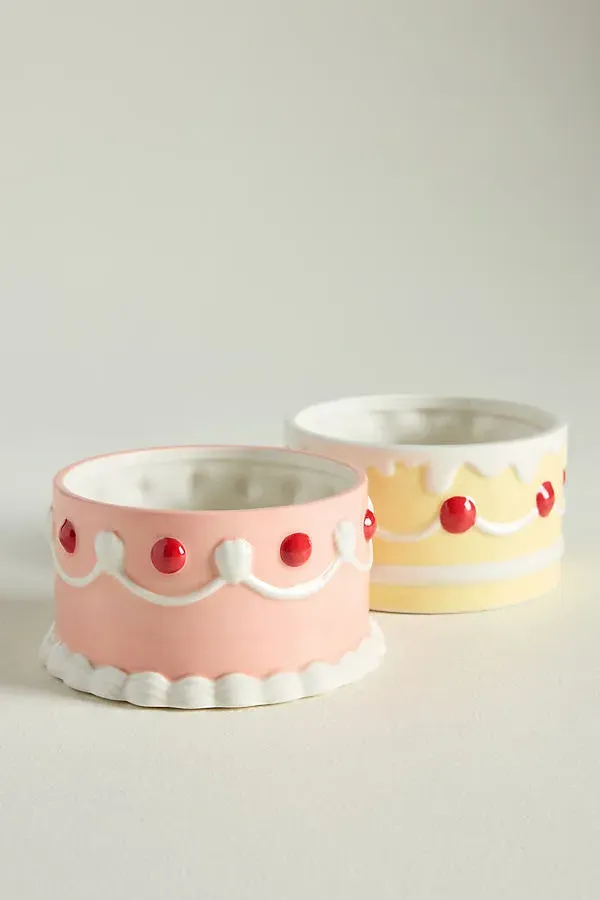 Yule Ramekin - Pink, Glazed Stoneware by Anthropologie