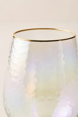 Zaza Lustered 24k Gold Accent Stemless Wine Glasses Set of 4 product