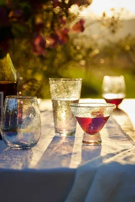 Zaza Lustered Highball Glasses Set of 2 - Gold Rim product