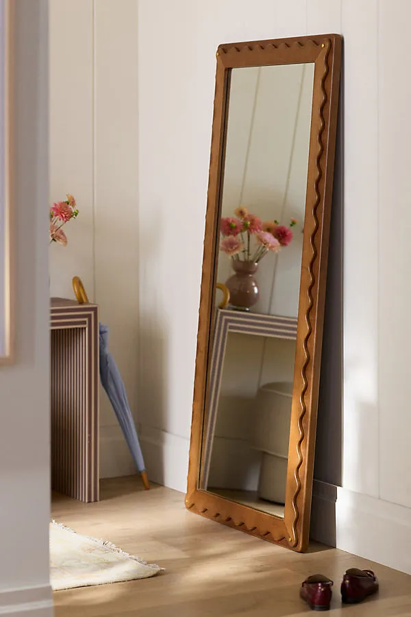 Ziggy Floor Mirror - Brown, Ash Veneer product