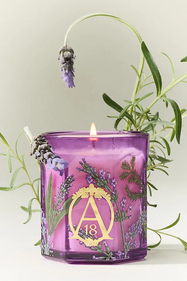 Apothecary 18 Fresh Lavender Balsam Glass Candle - Purple by Anthropologie