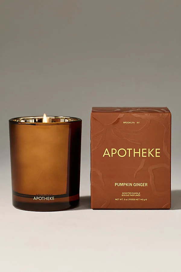 Apotheke Pumpkin Ginger Boxed Glass Candle - Orange, Cotton product