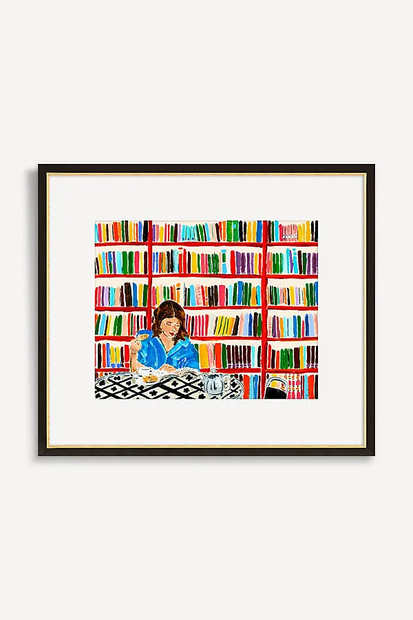 A Literary Afternoon Wall Art - Fine Art Paper, Wood Frame product