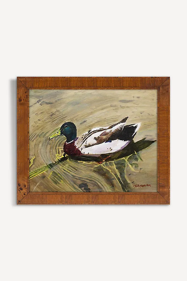 Angela Zybell Swimming Mallard Wall Art - Brown product