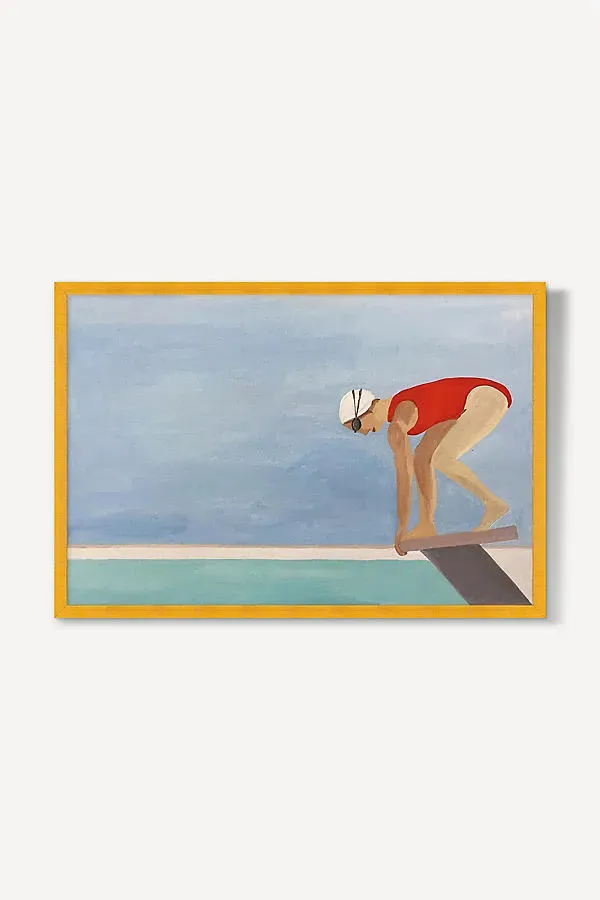 Anja Riebensahm Swimmer Wall Art - Blue product