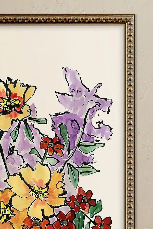 Blooming Flowers in a Vase Framed Wall Art product