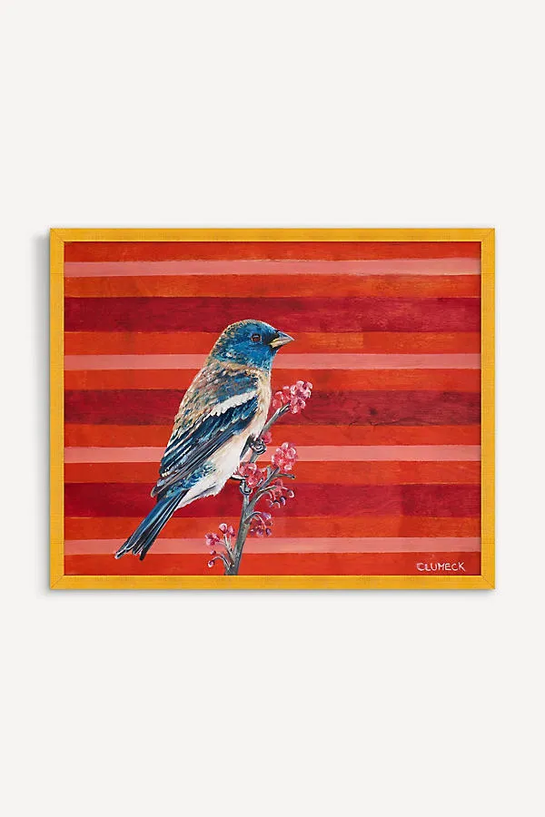 Bluebird on a Blossom Wall Art - Red product