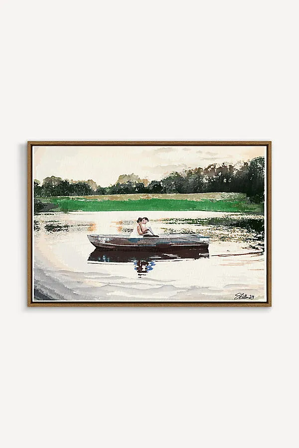 Boat Kiss Wall Art - White product