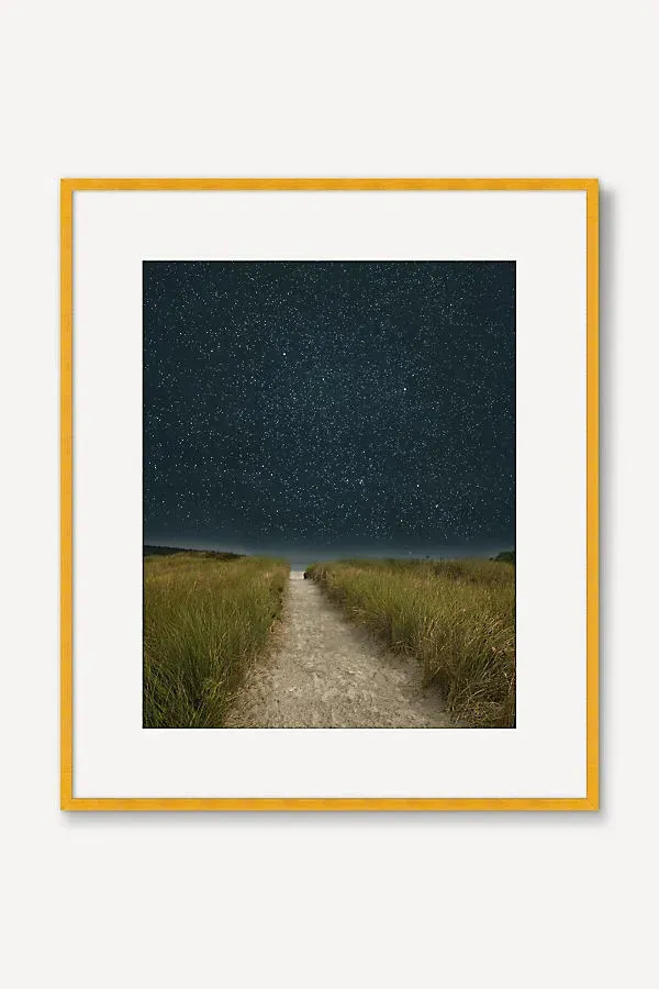 Brooke T Ryan Beach Trail at Twilight Wall Art - Blue product