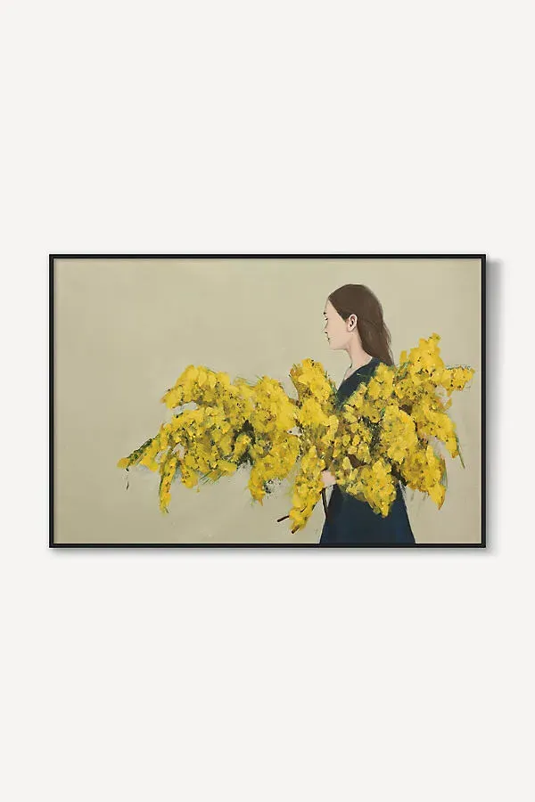 Bunch of Flowers Wall Art - Yellow by Anthropologie