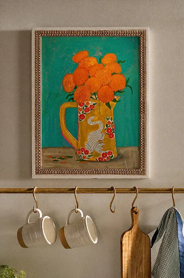 Cempasúchil Wall Art - Orange, Acrylic by Anthropologie, alternate view