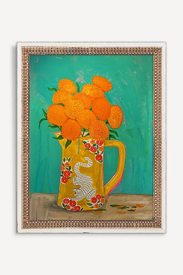Cempasúchil Wall Art - Orange, Acrylic by Anthropologie