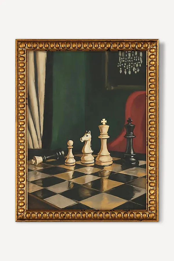 Chess Still Life Wall Art - Black product