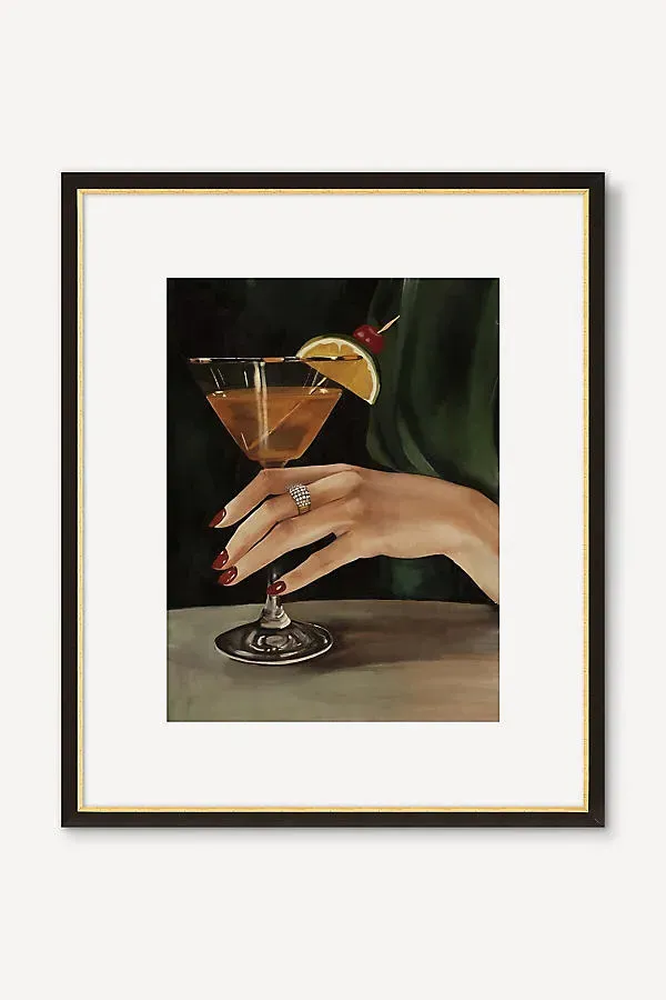 Cocktail Hour Wall Art - Fine Art Paper, Wood Frame by Anthropologie