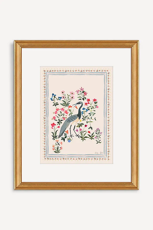 Crane #1 Miniature Print Wall Art - Pink product