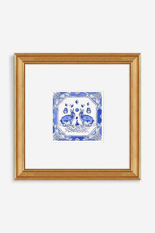 Delft Lucky Bunnies Wall Art - Blue product