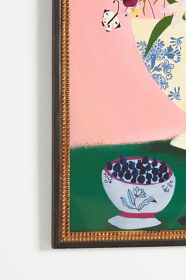 Delft Wildflowers in Pink Wall Art - Red, Acrylic product