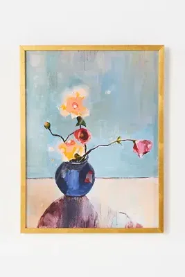 Flowers in Blue Vase Wall Art - Jenny Doh product