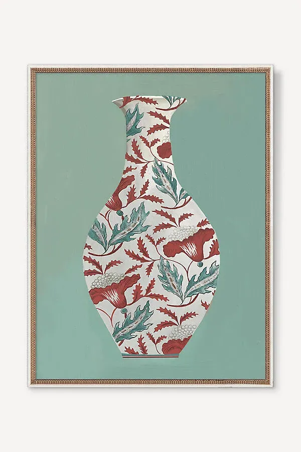 French Vase Wall Art - Green by Anthropologie