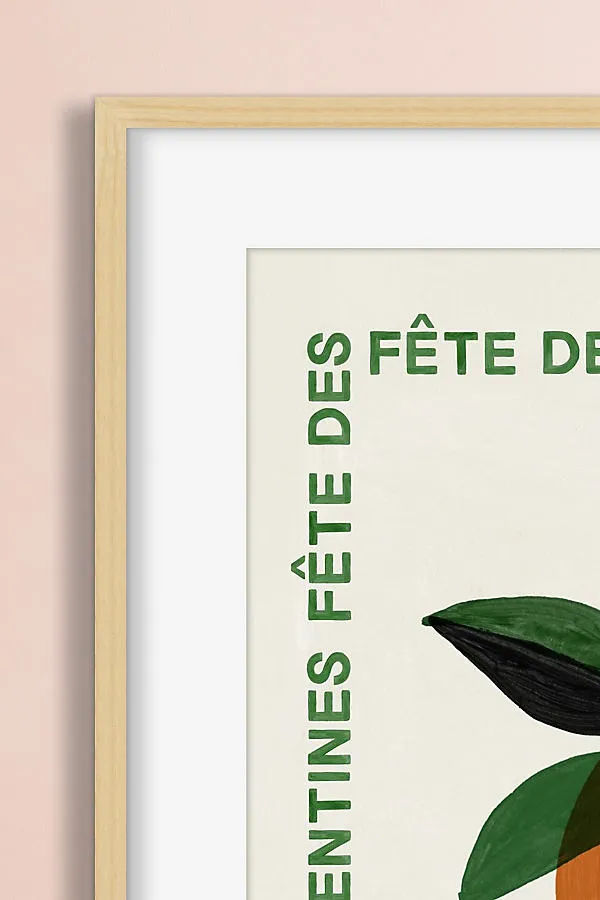 Fête des Clementines Framed Wall Art - Green product