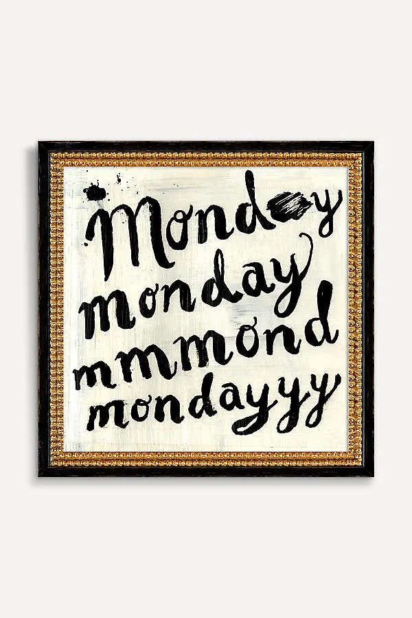 Gina Triplett Monday Wall Art - Black product