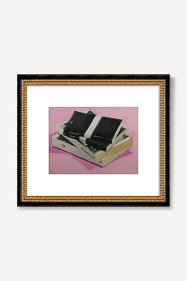 Janie Longmore Monochrome Paperbacks Wall Art - Black by Anthropologie