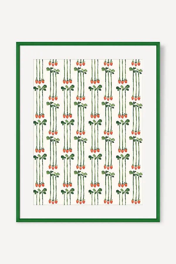 Jen B. Peters Strawberry Stripe Wall Art - White product