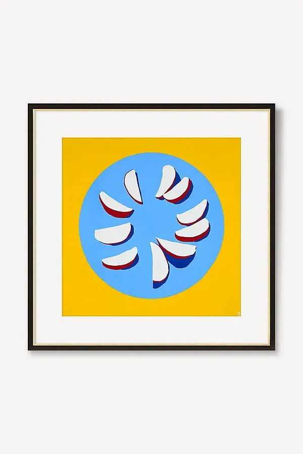 Jude Morales Apple Sliced Wall Art - Blue by Anthropologie, alternate view
