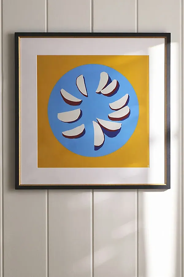 Jude Morales Apple Sliced Wall Art - Blue by Anthropologie