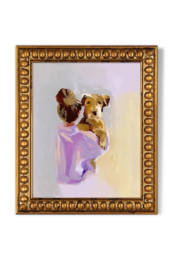 Kate Gattey Shoulder Pup Wall Art - Purple product