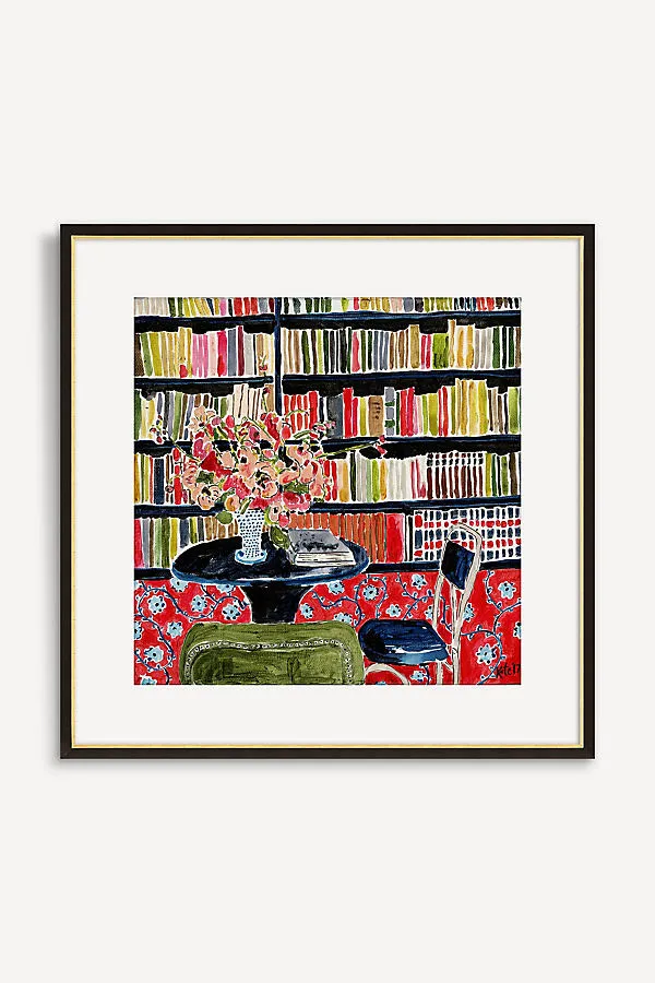 Kate Lewis Books with Flowers Wall Art - Black, Acrylic product