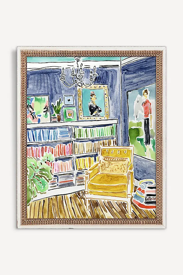 Kate Lewis Bookshelf with Paintings Wall Art - Acrylic product