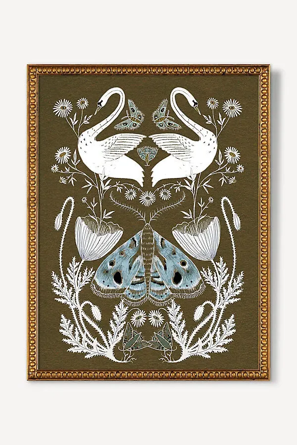 Kelly Louise Judd Swan and Moths Wall Art product