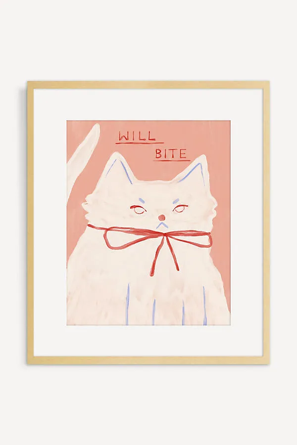 Kit Agar Will Bite Wall Art - White product