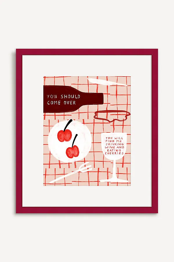 Kit Agar Wine & Cherries Wall Art product