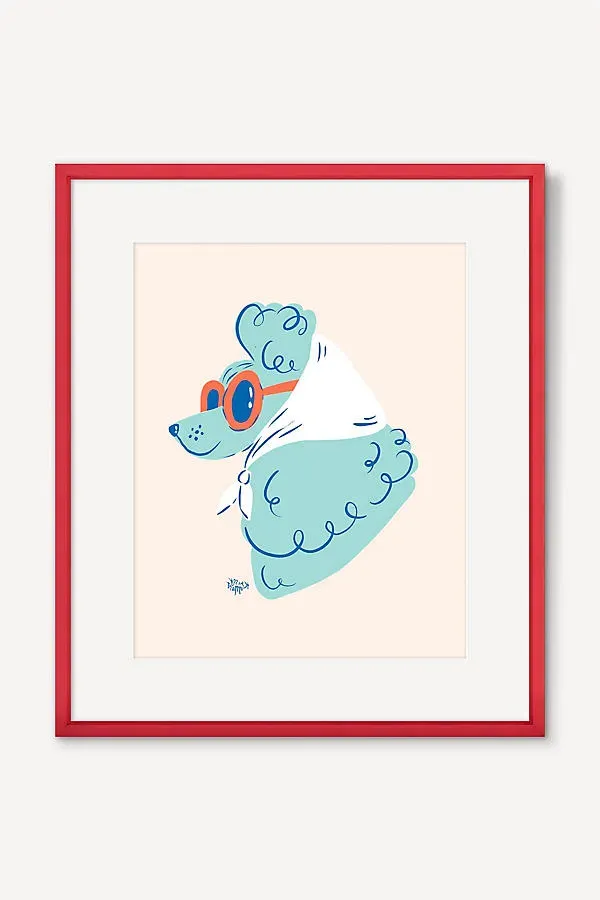 Krissy Mast Poodle in Headscarf Wall Art - Blue product