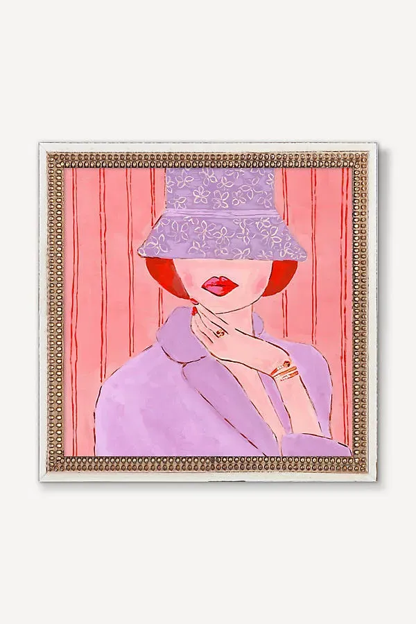 Lady in Purple Wall Art - Pink product