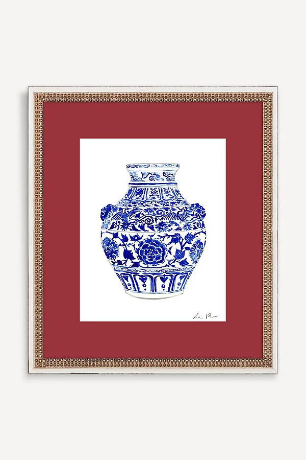 Laura Row Ginger Jar Vase with Foo Dog Handles Wall Art by Anthropologie