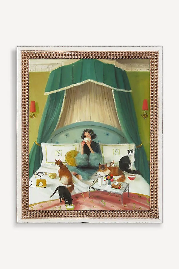 Mademoiselle Mink Breakfasts In Bed Wall Art product