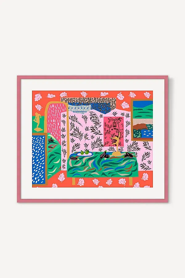 Marine de Quénetain Aubergines on a Table Wall Art product