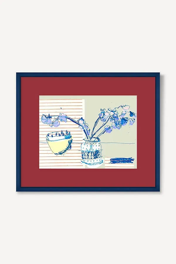 Mark Parker Sweet Peas and Yellow Bowl Wall Art product