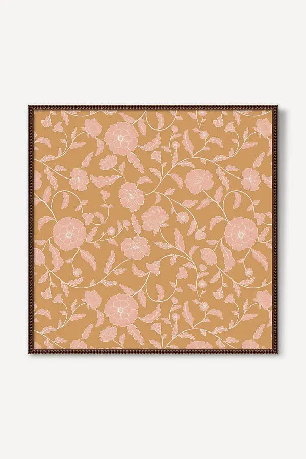 Mieken Grimm Big Floral Wall Art - Gold, Pink product