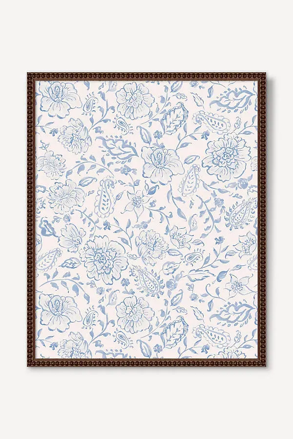Mieken Grimm Watercolor Paisley Wall Art - Blue product