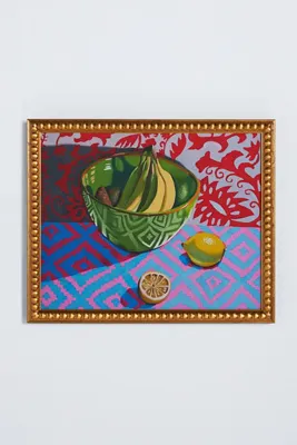 Molly Benson Bowl Of Bananas Wall Art - Gold product