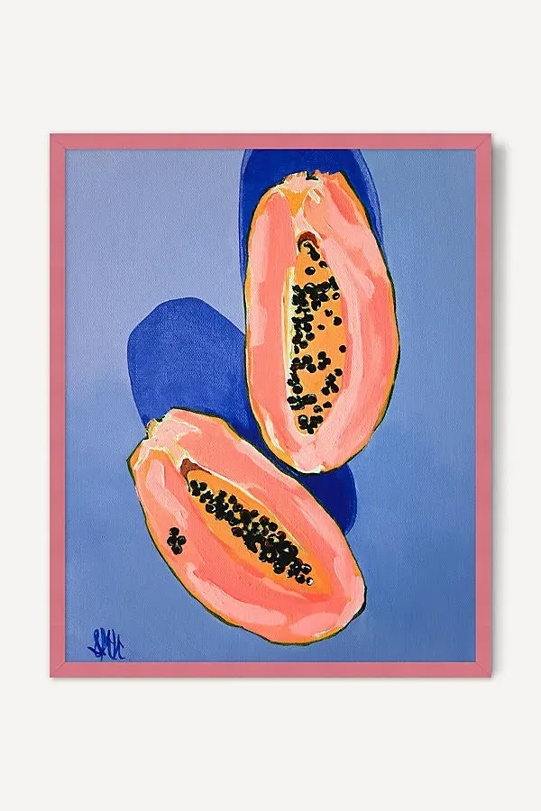 Nicole Simms Papaya Wall Art - Blue product