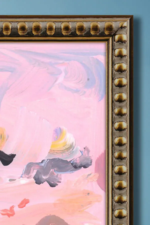 Orange Sun In Pink Sky by KT Smail Wall Art - Gold product