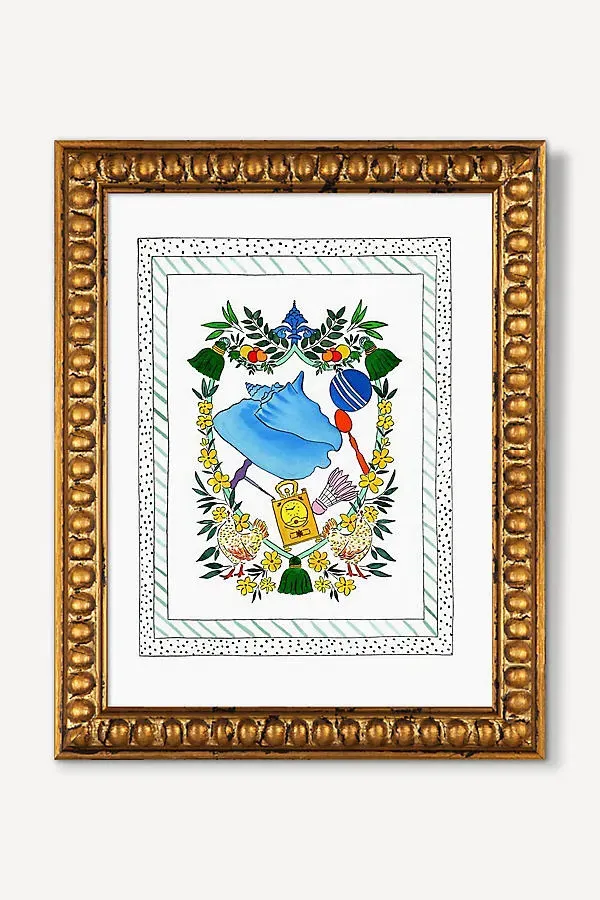 Ornaments In Green Crest Wall Art product
