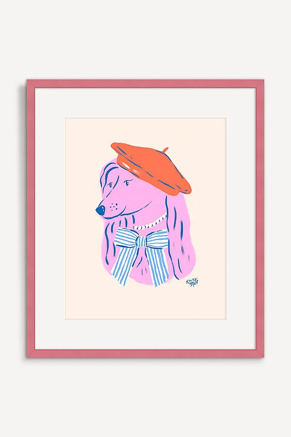 Parisian Pup in Pink Wall Art product