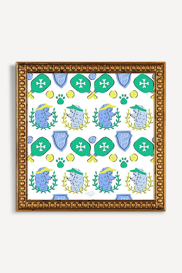 Pickleball Poodles Wall Art - Green product