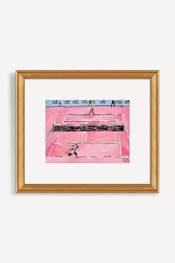 Pink Tennis Court Homage to Venus and Serena Wall Art product
